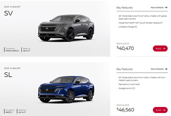日產(chǎn)全新Murano海外開售 售價40470美元起