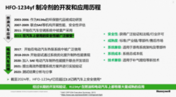 霍尼韋爾高性能汽車制冷劑解決方案