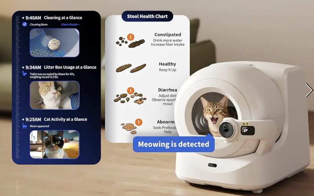 小佩智能貓砂盆記錄貓的如廁數據